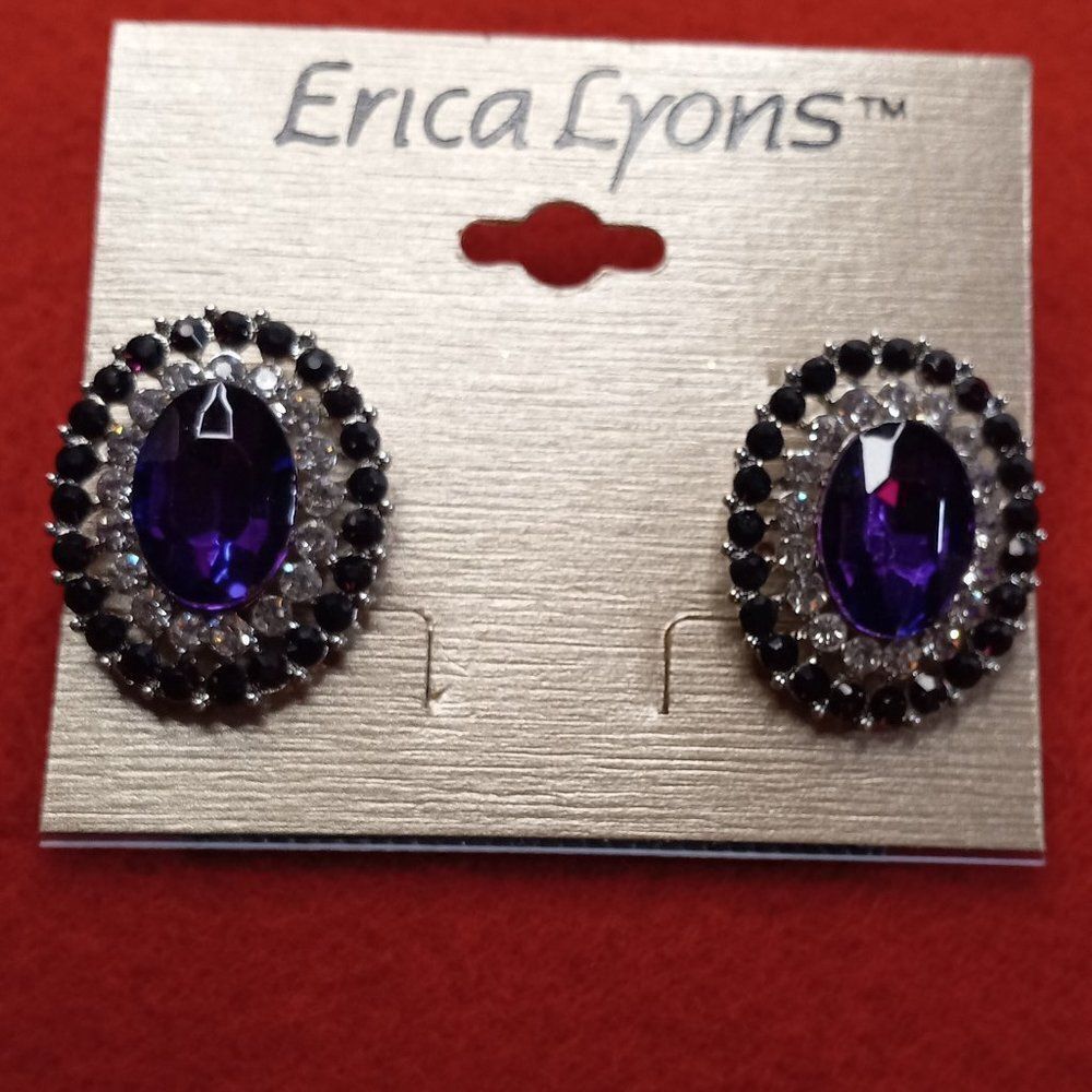 NWT Erica Lyons Oval Earrings
